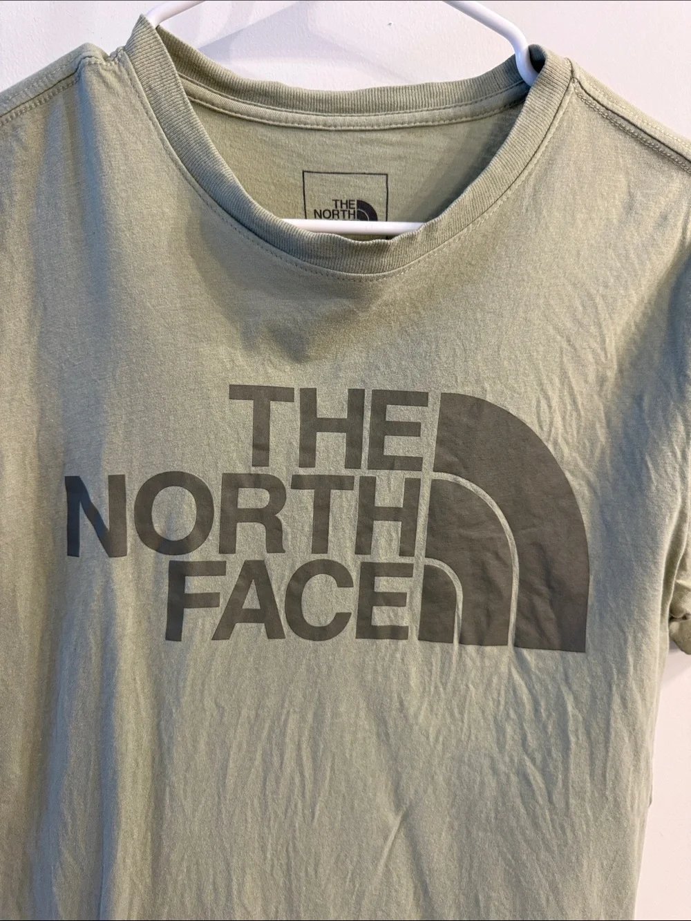 The North Face light Olive Green Logo Tee with Dark Logo